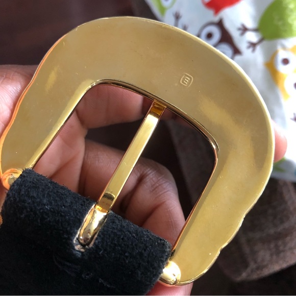 Vintage Cache Rhinestone Embellished Suede Leather Belt main image 8